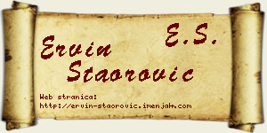Ervin Staorović vizit kartica